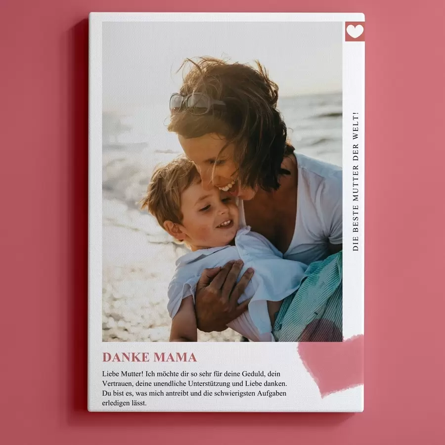 Fototapete Fotocollage auf Leinwand als Geschenk für Mama s47538