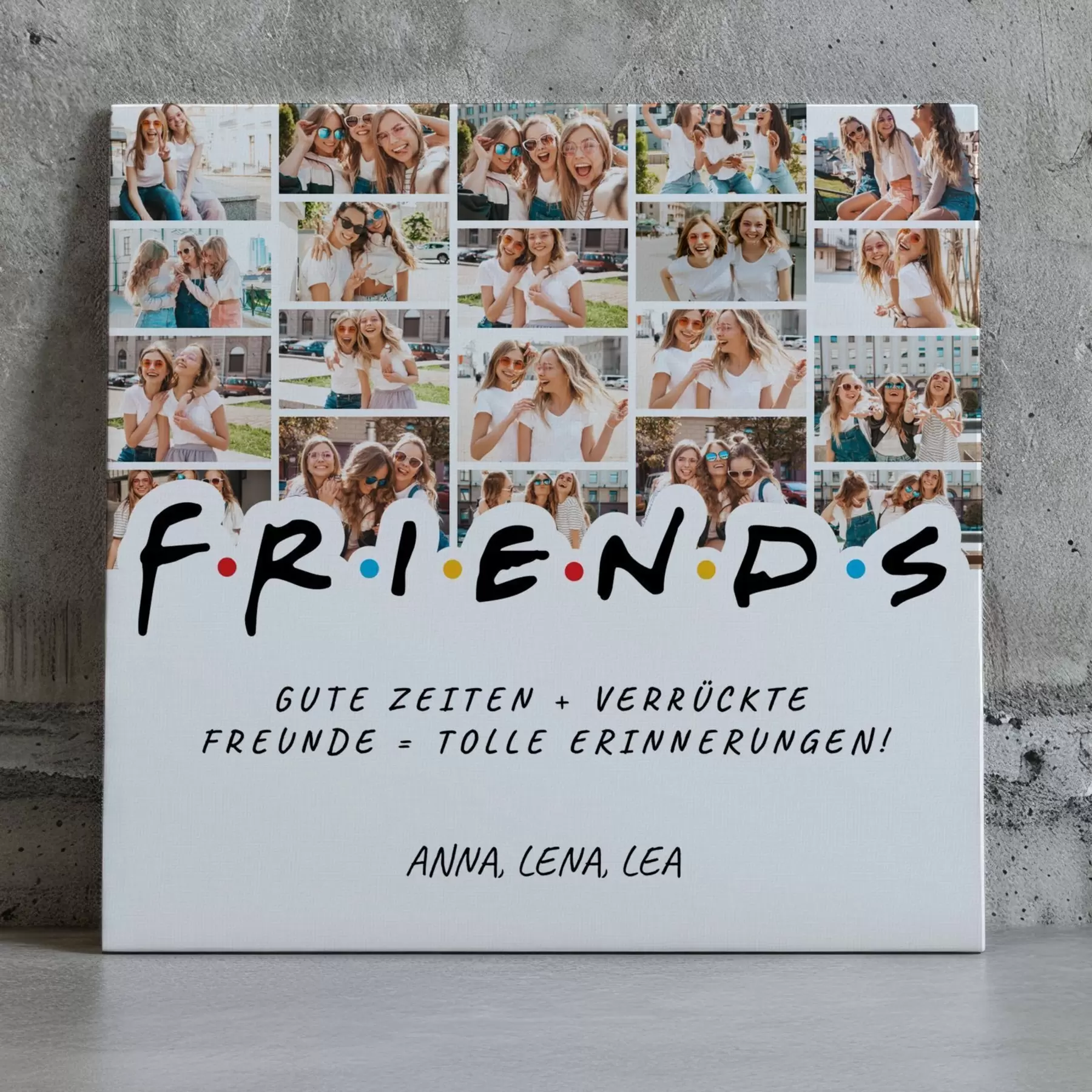 Fototapete Geschenk-Fotocollage für Freunde zu den Feiertagen s47556