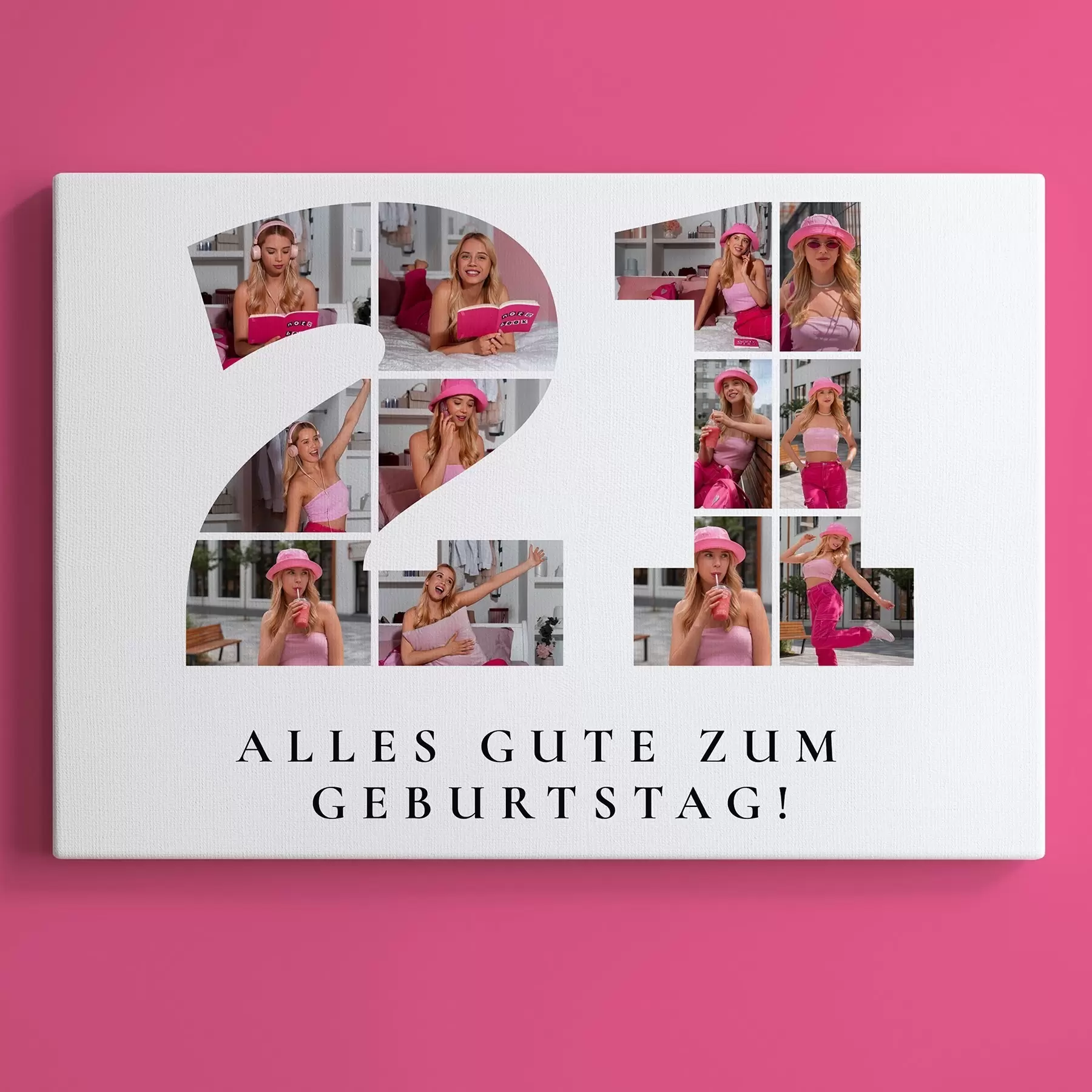 Fototapete Fotocollage auf Leinwand zum Geburtstag aus Ihrem Foto s47520