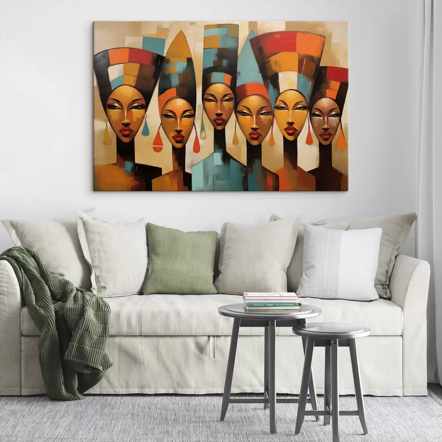 Fototapete Porträt von Frauen im afrikanischen Stil s47387