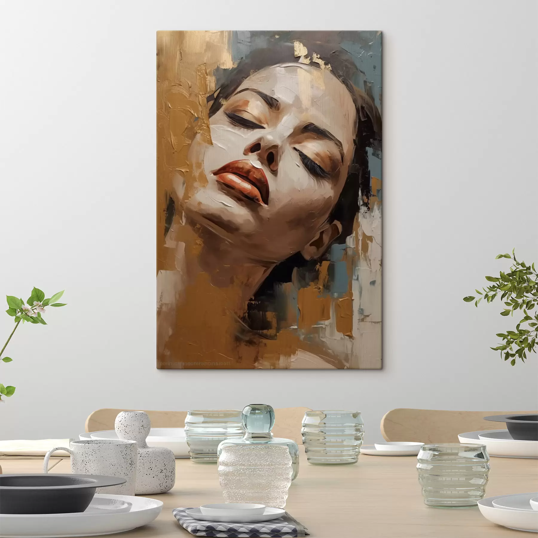 Fototapete Abstraktes Porträt eines Mädchens s47392