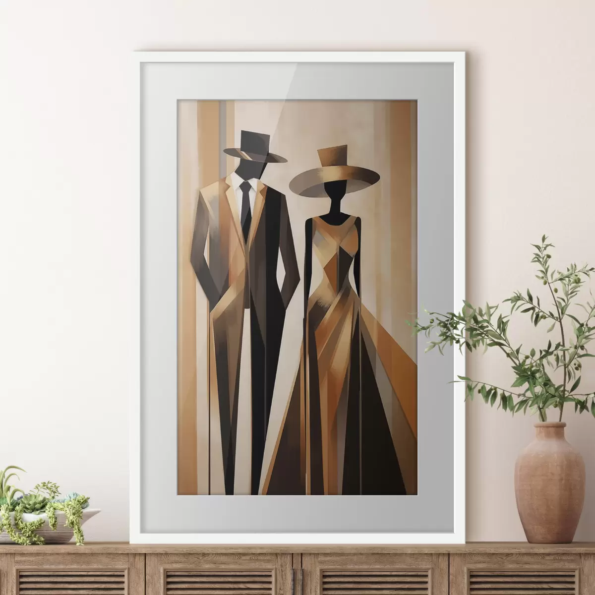 Poster Abstraktes Paar f47356