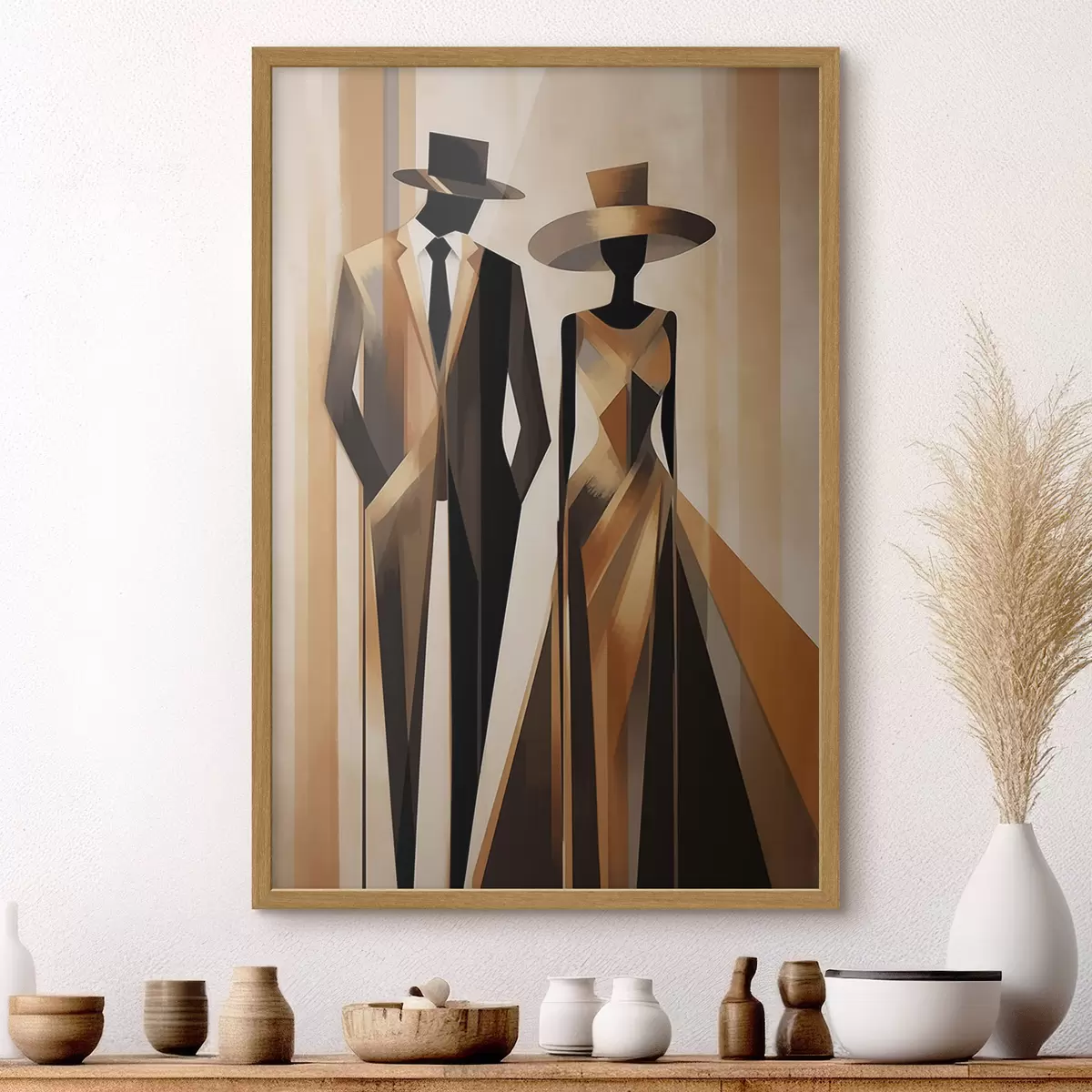 Poster Abstraktes Paar f47356