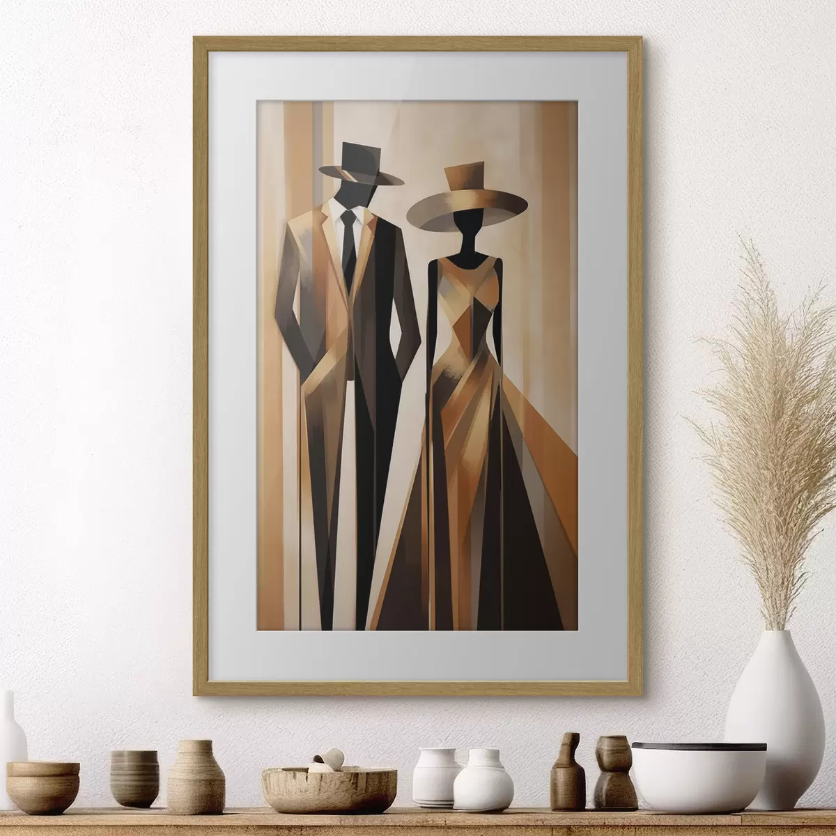 Poster Abstraktes Paar f47356