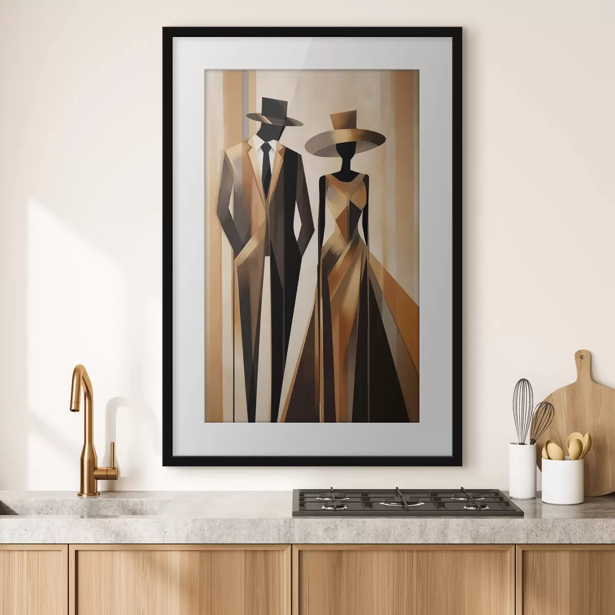 Poster Abstraktes Paar f47356