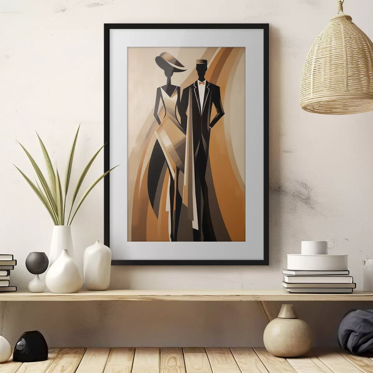 Poster Abstraktes Paar f47357