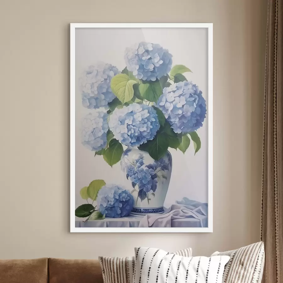 Fototapete Hortensien in einer Vase f47360