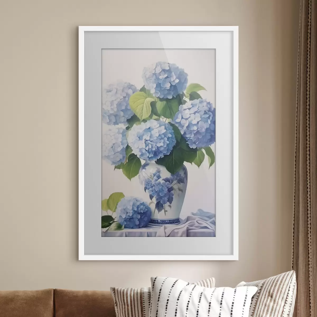 Poster Hortensien in einer Vase f47360