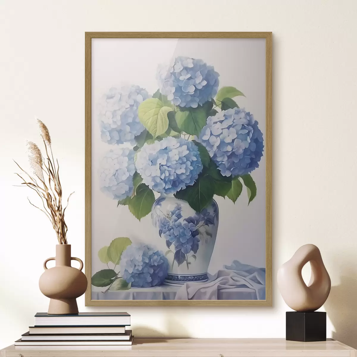Poster Hortensien in einer Vase f47360