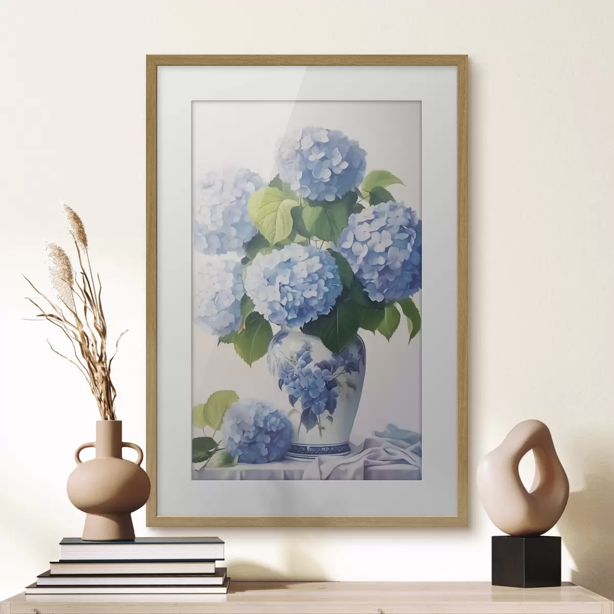 Poster Hortensien in einer Vase f47360