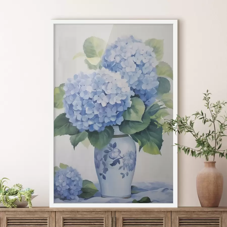 Fototapete Hortensien in einer Vase f47361
