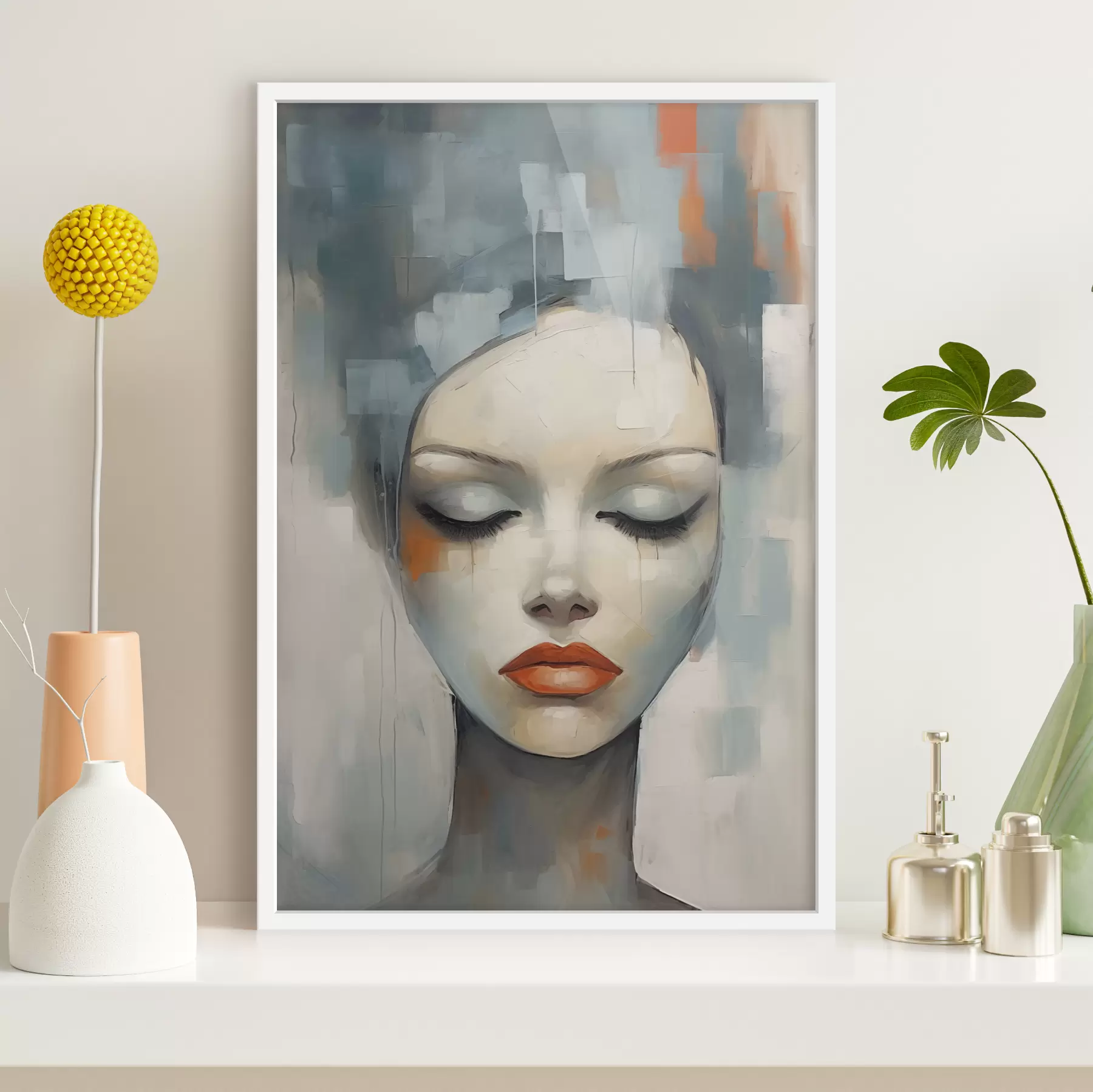 Fototapete Abstraktes Porträt eines Mädchens f47365