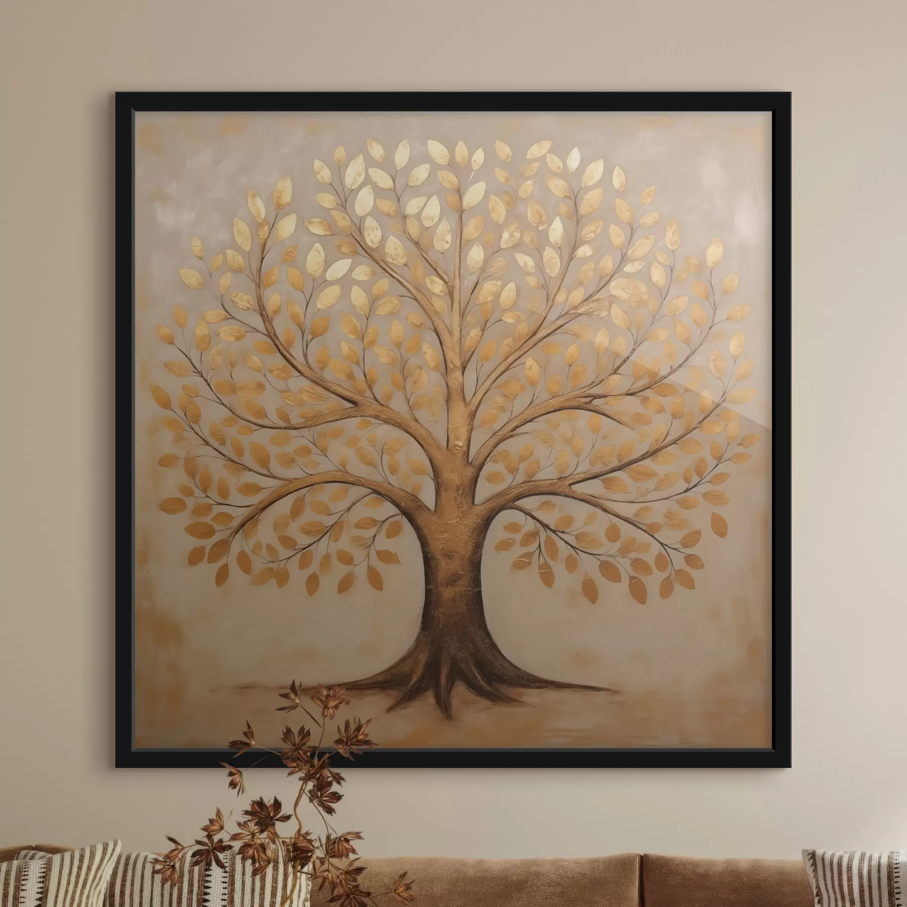 Fototapete Leopard mit Schal f47371