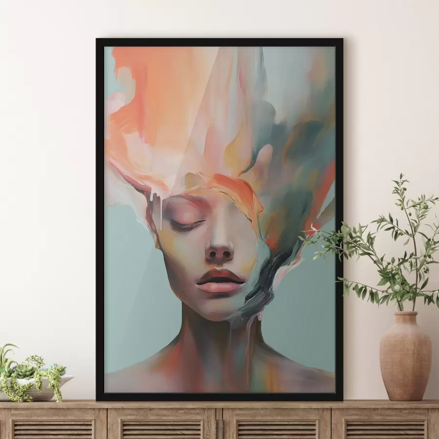 Fototapete Abstraktes Porträt eines Mädchens f47389