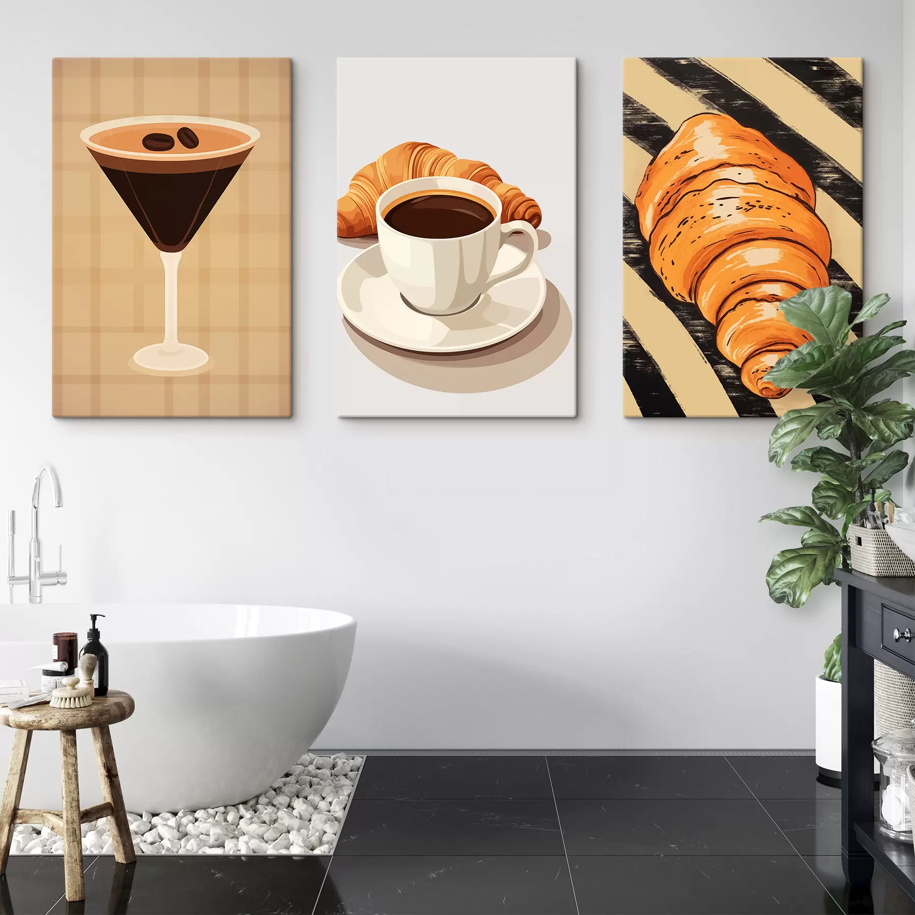 Fototapete Kaffee und Croissant m01212