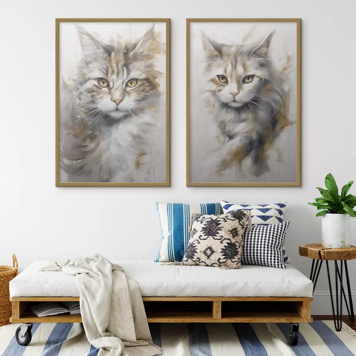 Poster Katzen-Imitationsmalerei d01054