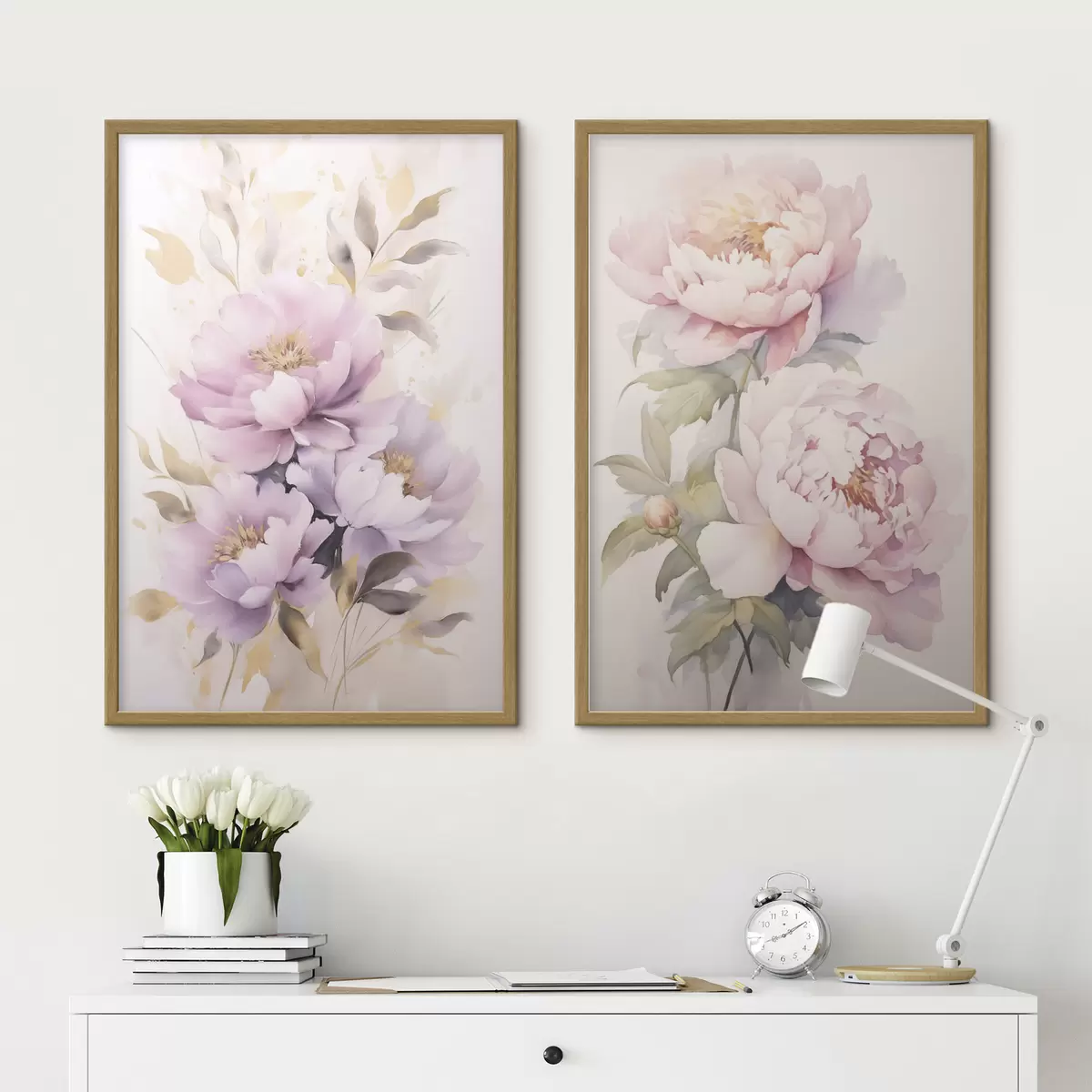 Poster Bouquet-Imitation eines Gemäldes d01080