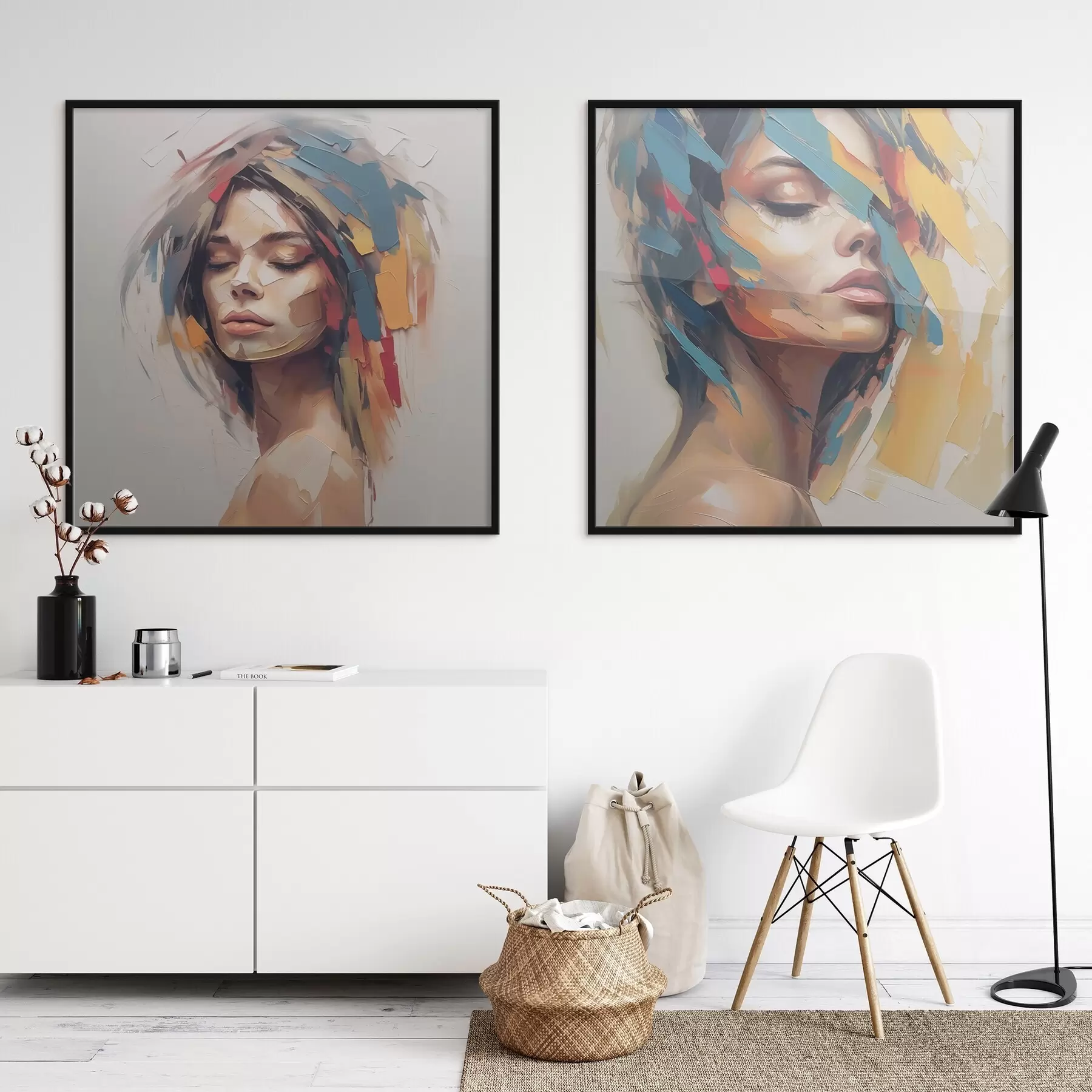 Fototapete Abstraktes Porträt einer Frau d01081