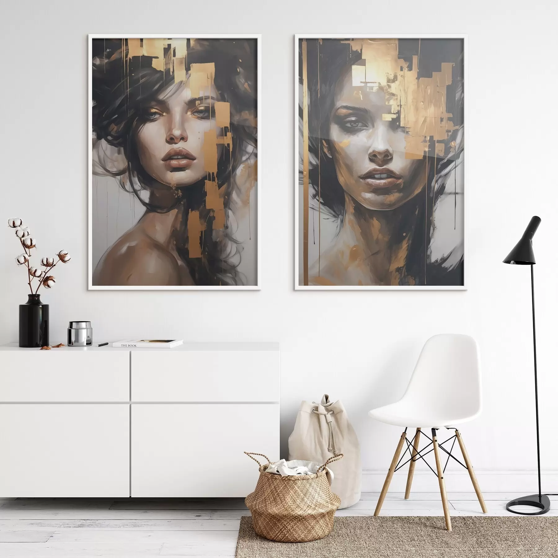 Fototapete Abstraktes Porträt eines Mädchens d01082