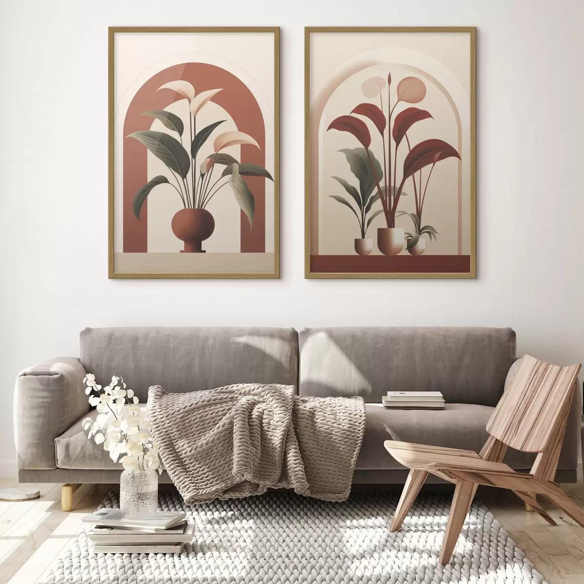 Poster Blätter und Begegnung d01124