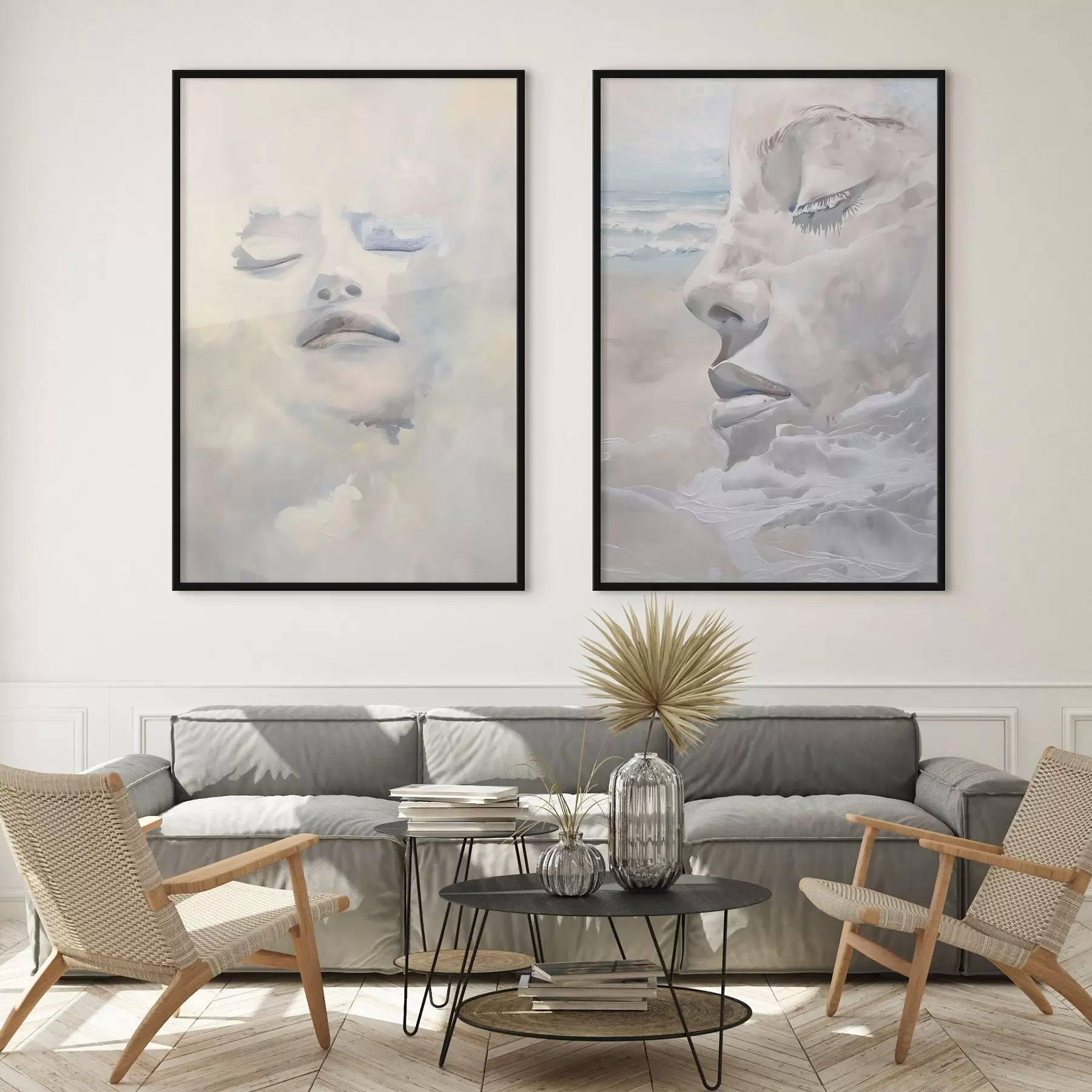 Fototapete Gesicht in den Wolken d01143