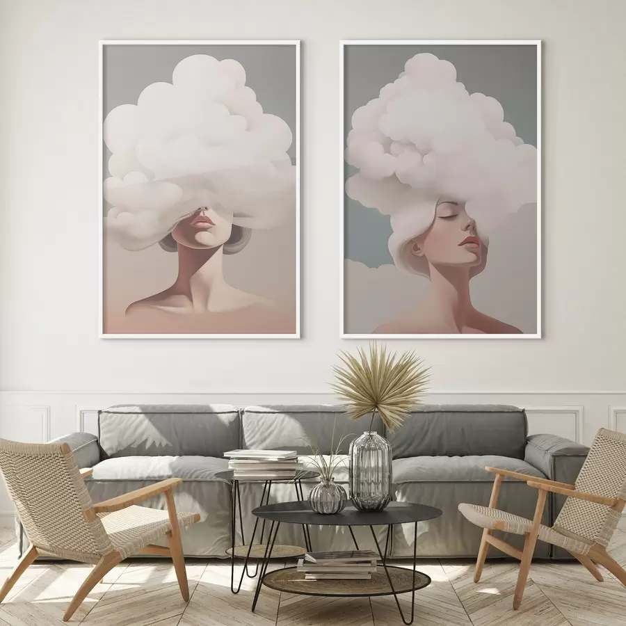 Fototapete Das Mädchen und die Wolke d01186