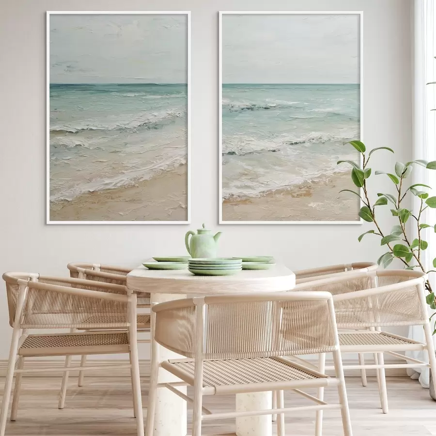 Fototapete Küste im Stil eines Ölgemäldes d01170