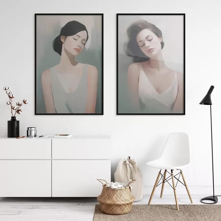 Fototapete Ein Mädchen mit geschlossenen Augen d01188