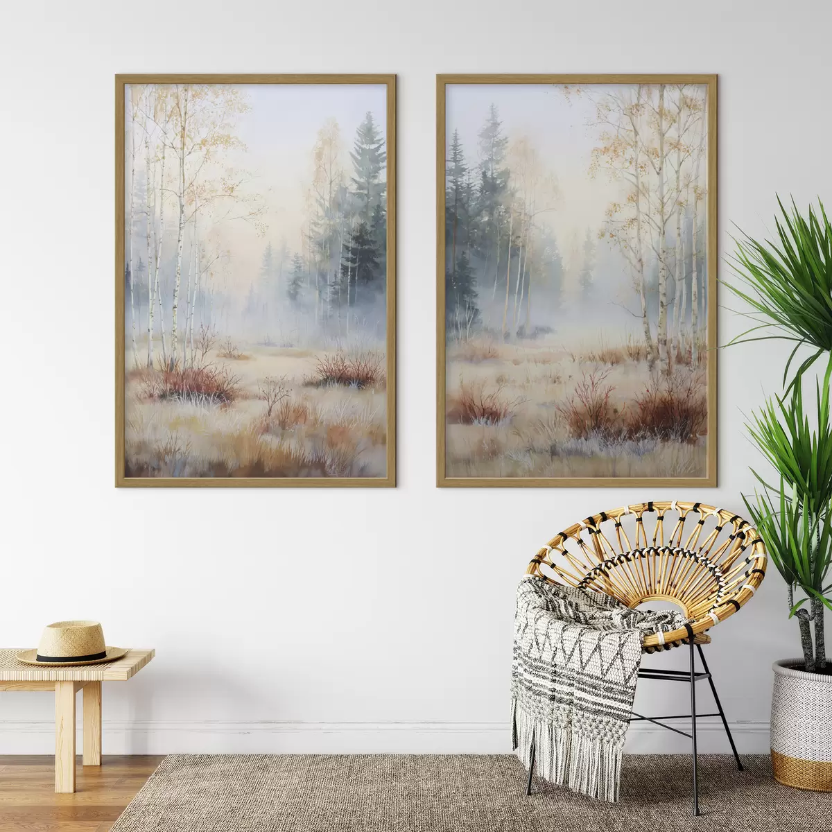 Poster Landschaft Erste Fröste im Wald d01174