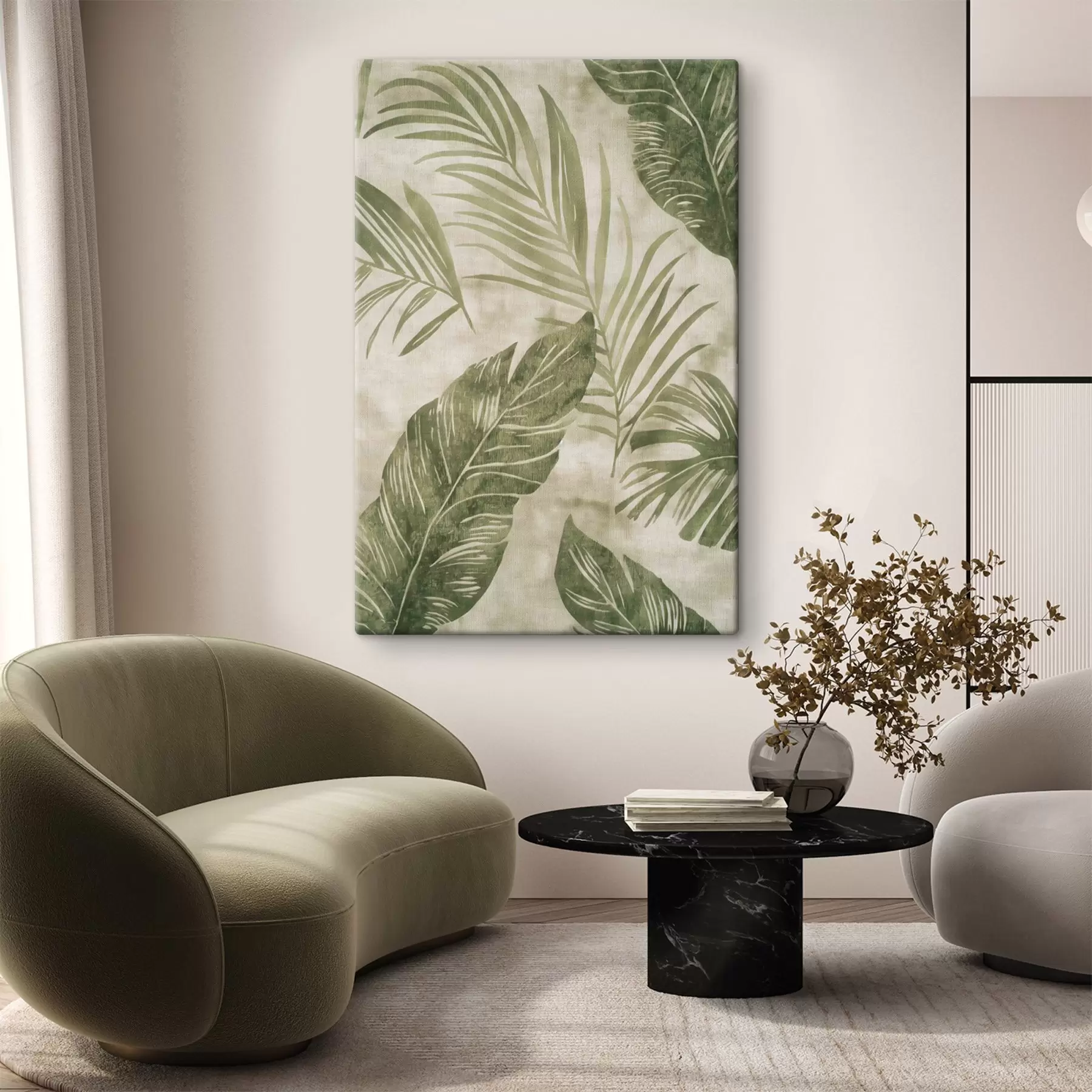 Fototapete Tropische Blätter, Imitation eines gealterten Hintergrunds s47631