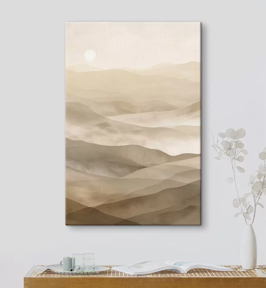 Fototapete Berge in hellen Farbtönen, Imitation von Aquarell s47638