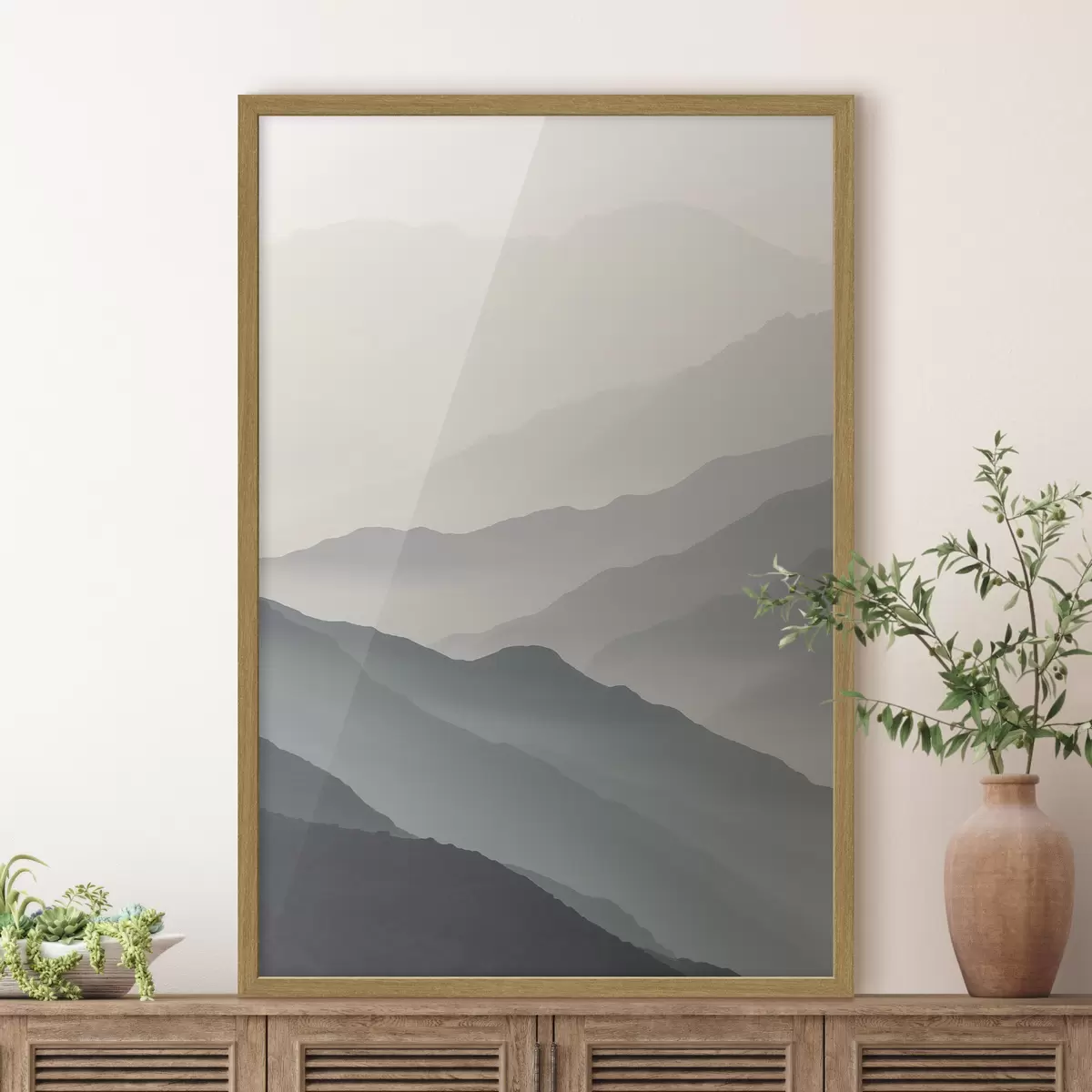 Poster Berge im Nebel f47619