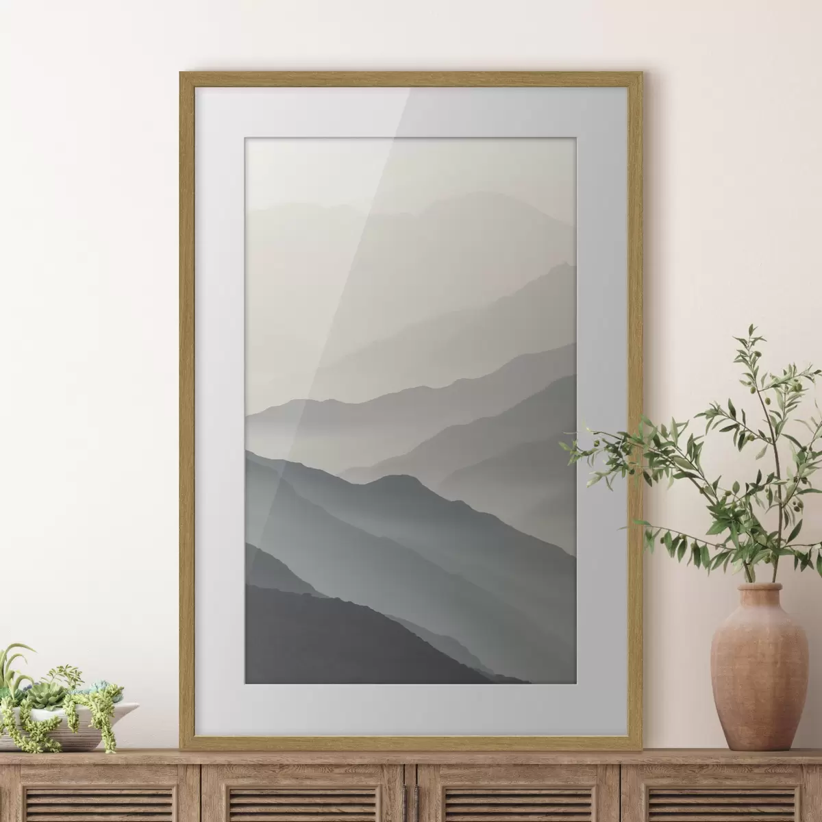 Poster Berge im Nebel f47619