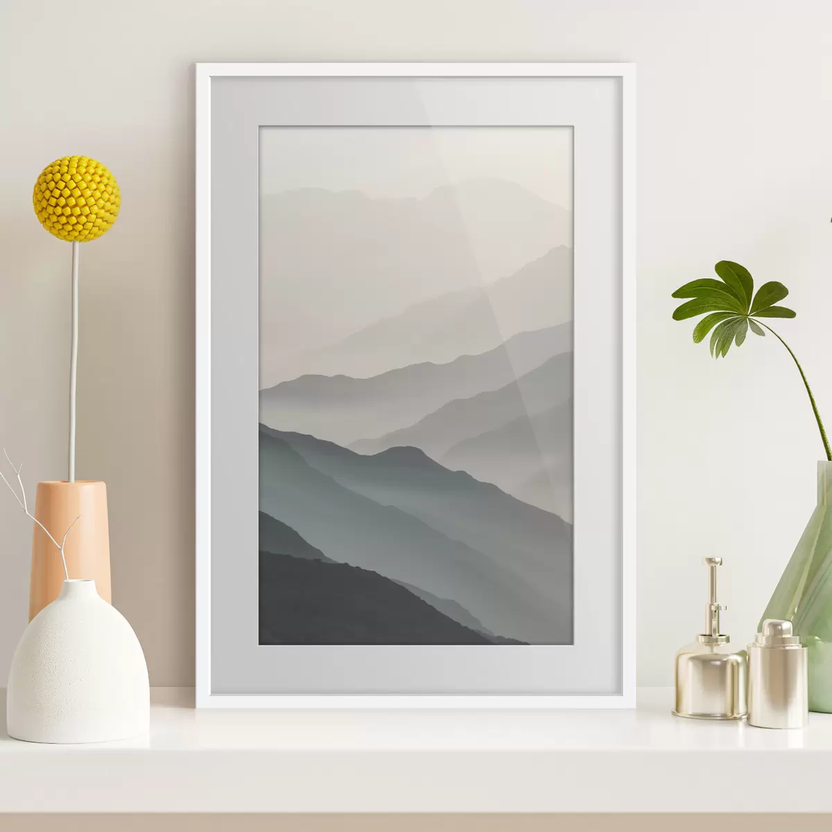 Poster Berge im Nebel f47619