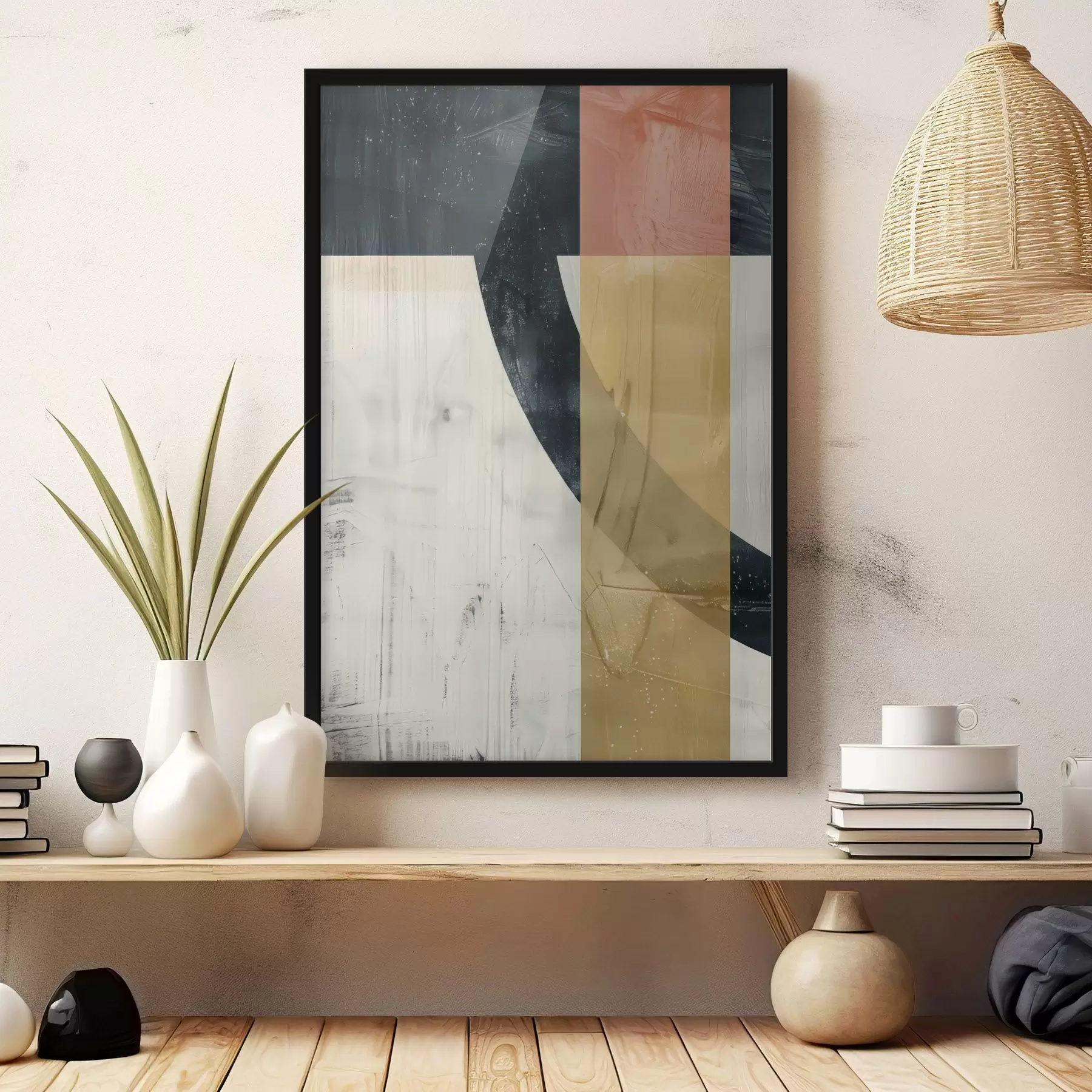 Fototapete Geometrische Formen auf Betonhintergrund f47634