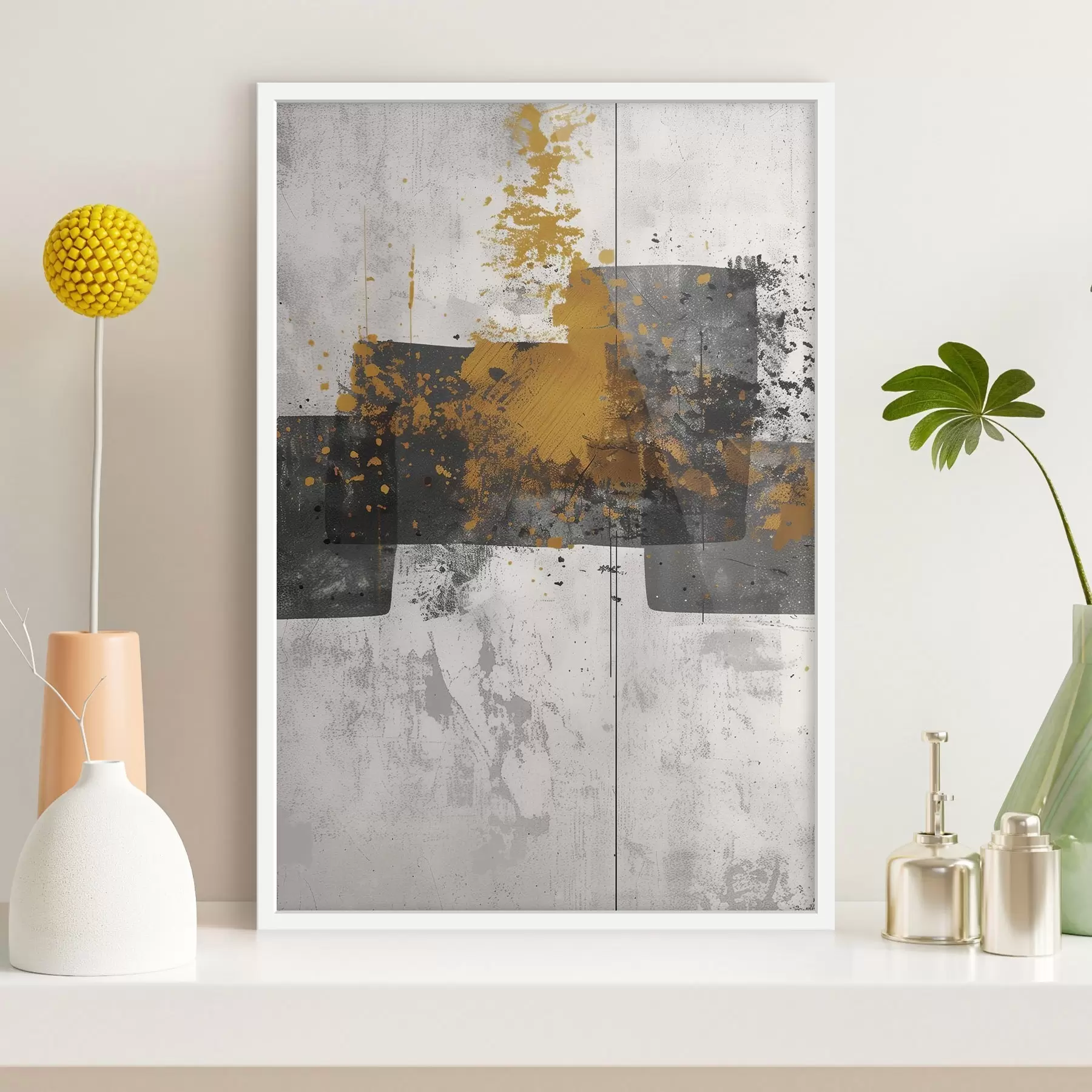 Fototapete Abstrakte Formen auf einem Betonhintergrund f47636