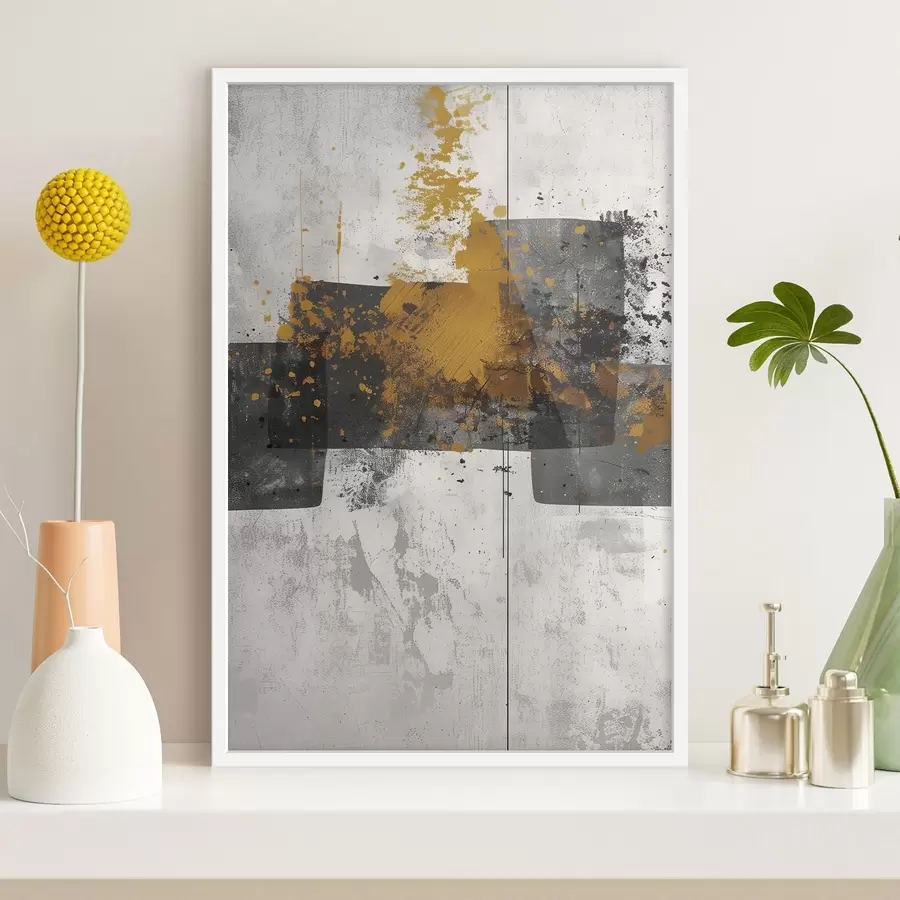 Fototapete Abstrakte Formen auf einem Betonhintergrund f47636