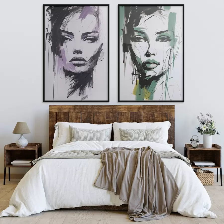 Fototapete Abstraktes Frauenporträt d01226