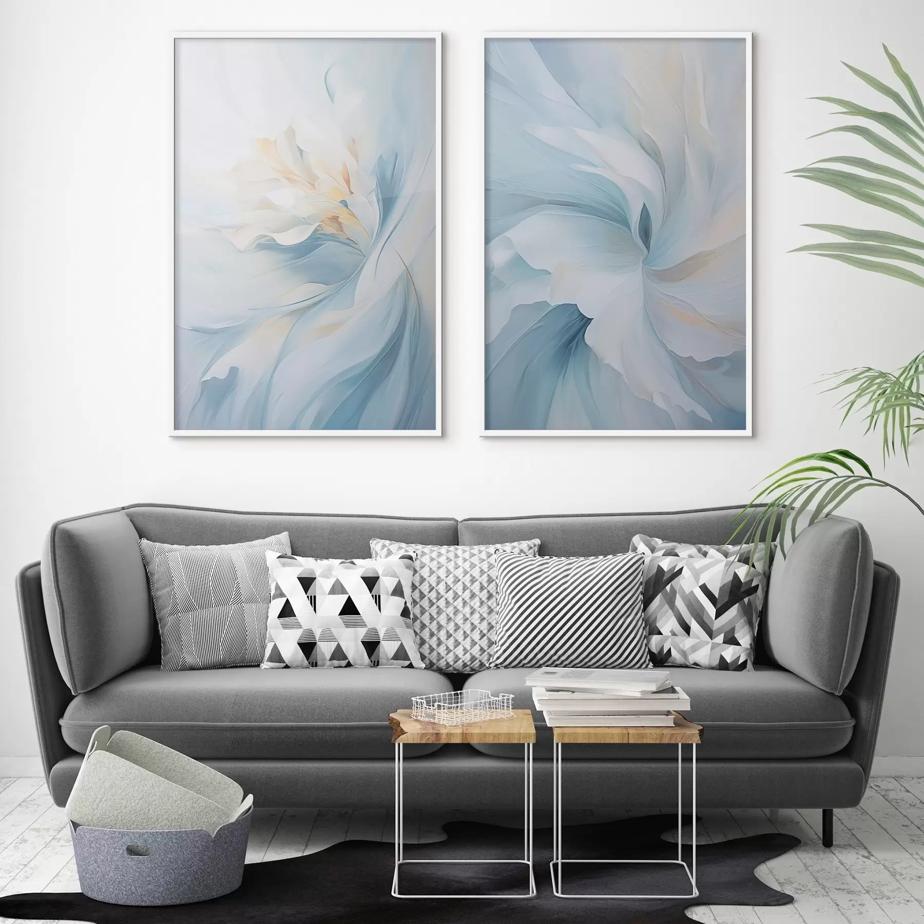 Fototapete Abstrakte, zarte, durchscheinende Blütenblätter, die sich bei sanfter Beleuchtung und einer malerischen Textur nach innen drehen. d01244