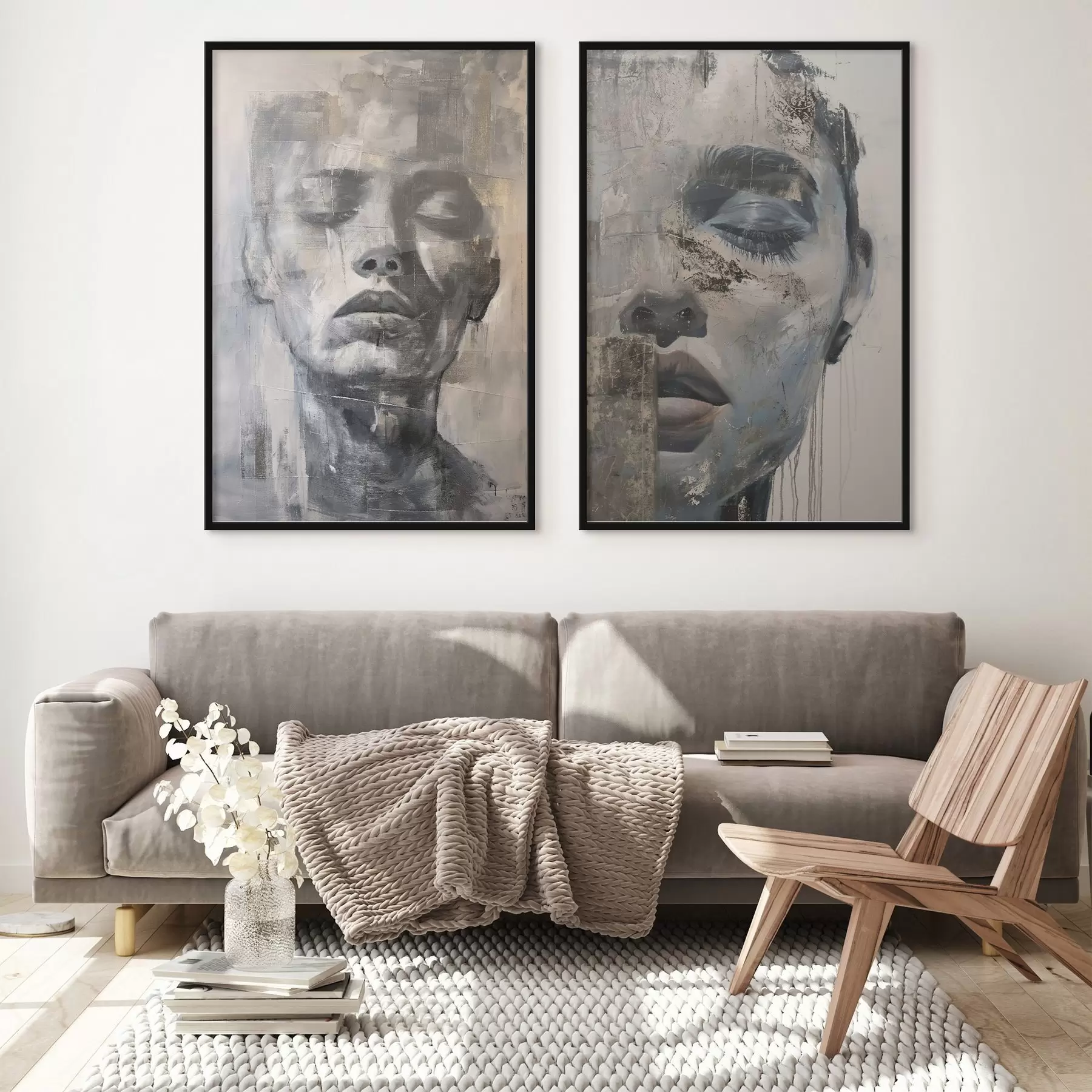 Fototapete Zeitgenössisches abstraktes Frauenporträt d01232