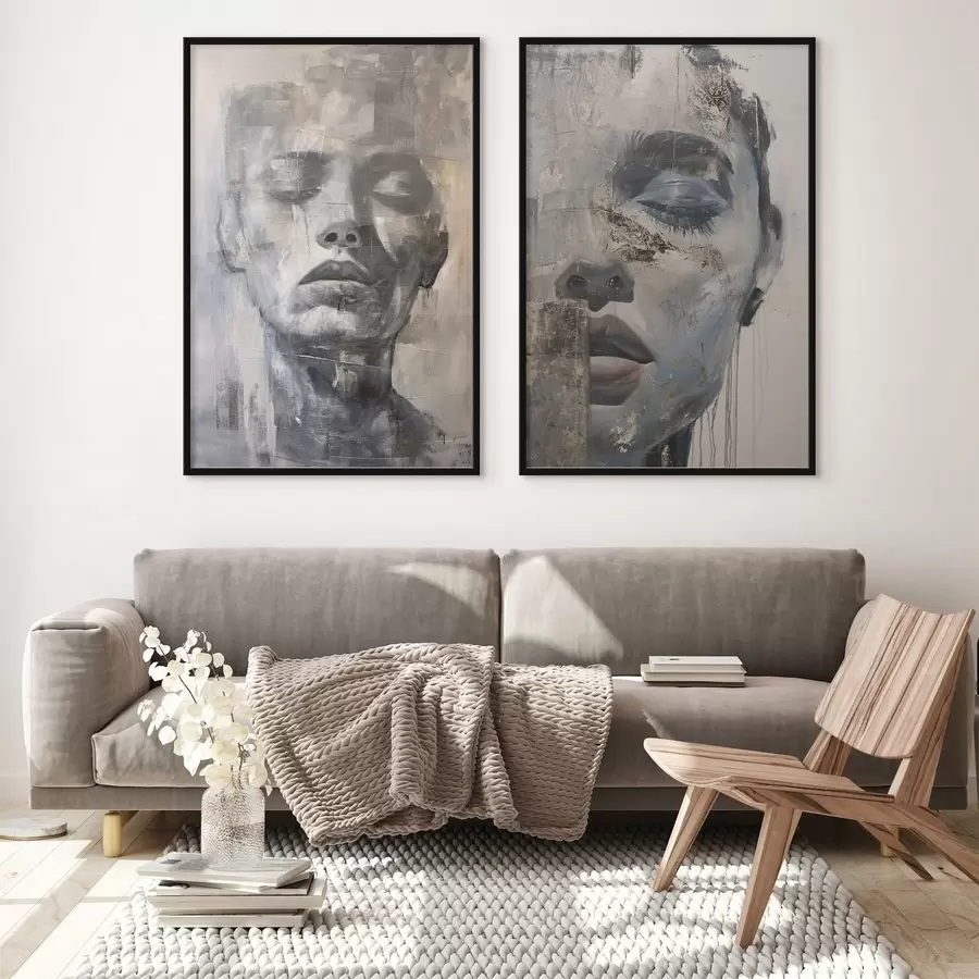 Fototapete Zeitgenössisches abstraktes Frauenporträt d01232