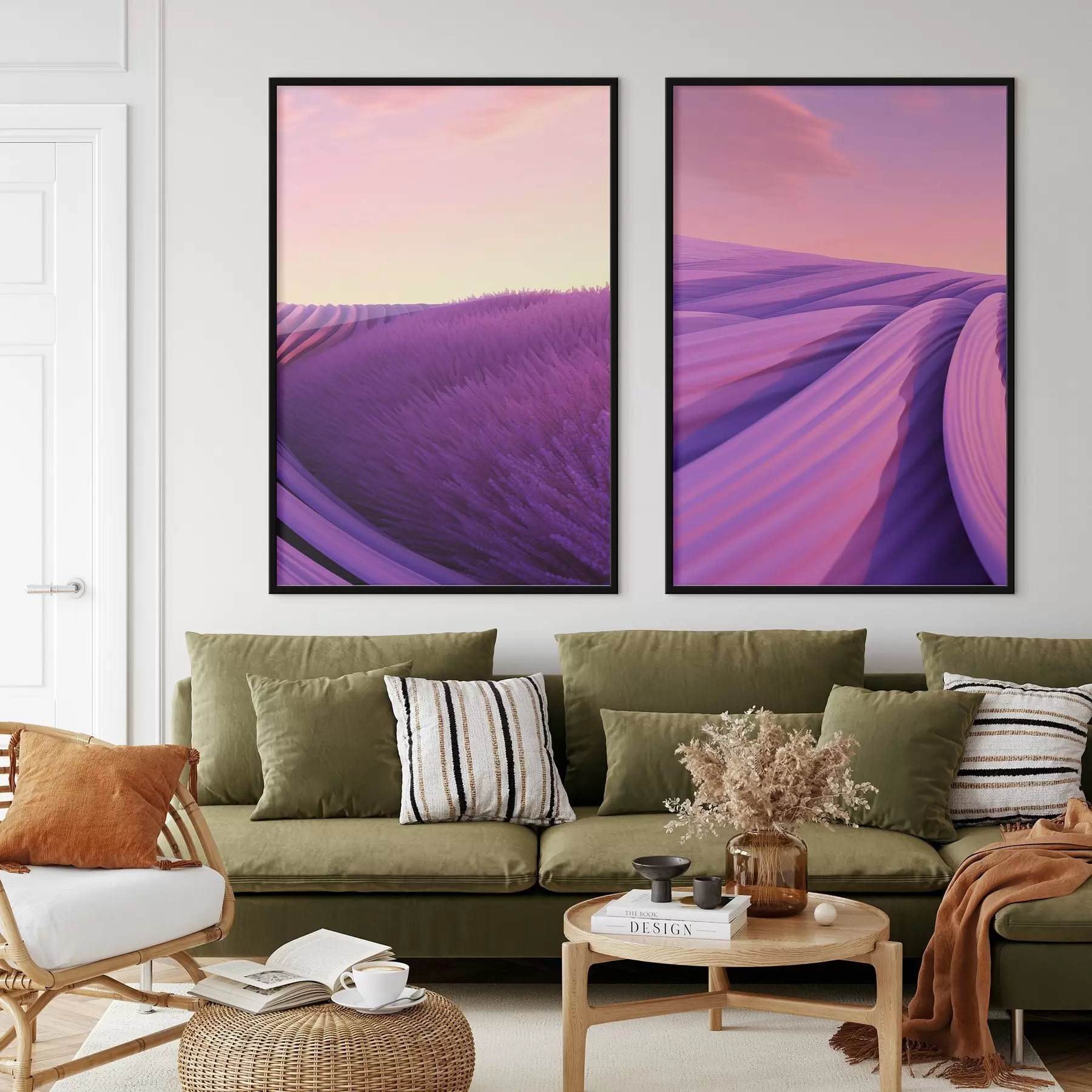 Fototapete Lavendelfeld, abstrakt d01250