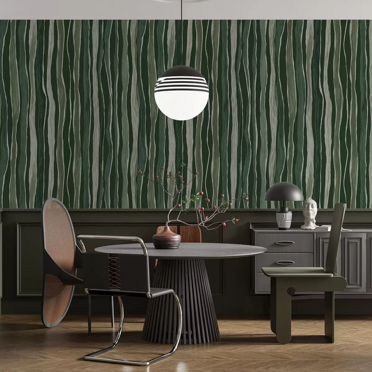 Tapete Wellenförmige Streifen a01150v2