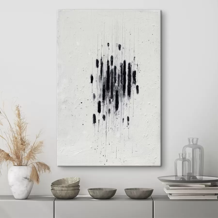 Fototapete Minimalistische Kunst mit ausdrucksstarken Pinselstrichen und verschwommenen Kanten im modernen Malstil s46957