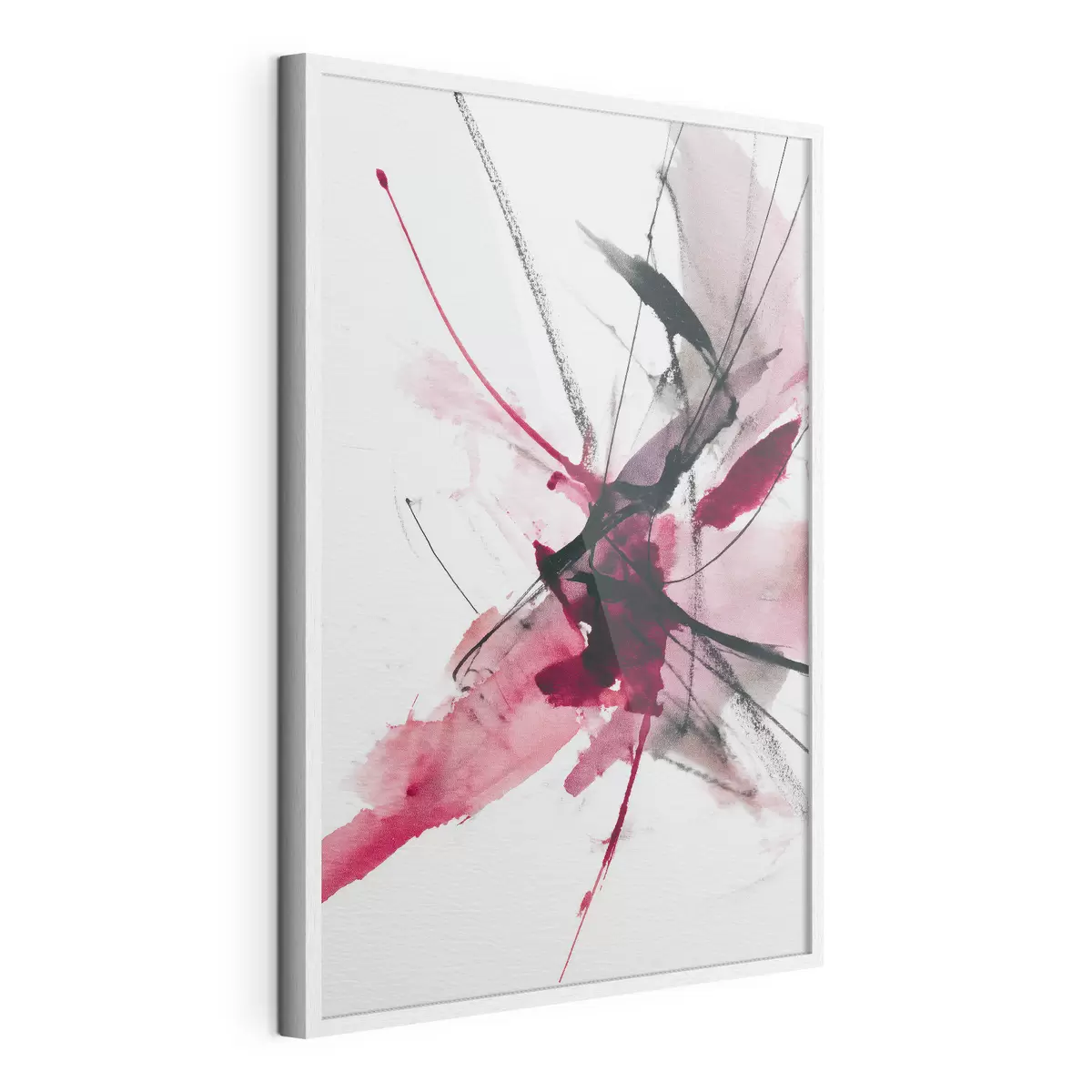 Poster Moderne Komposition aus Linien und Flecken im Aquarellstil f46951