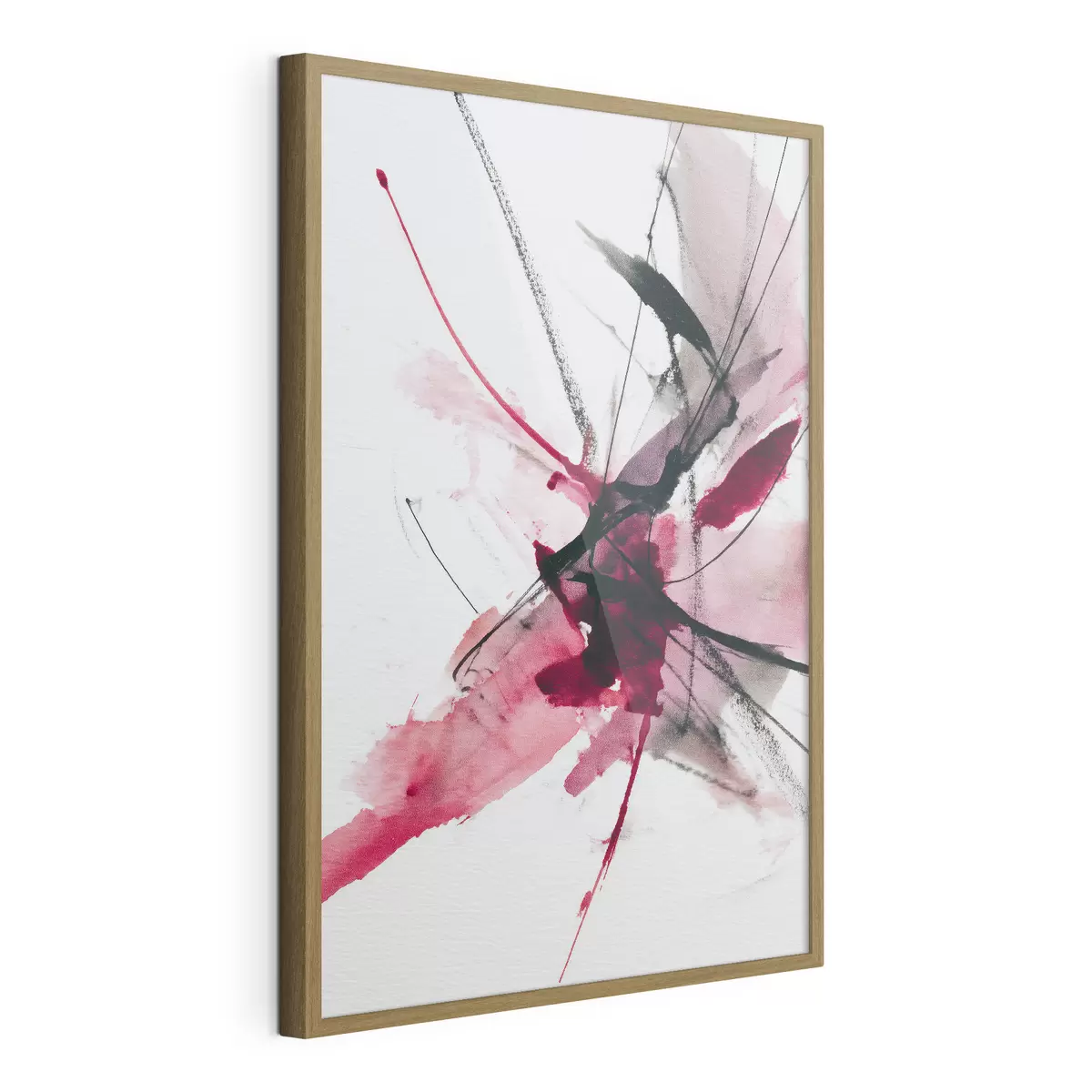 Poster Moderne Komposition aus Linien und Flecken im Aquarellstil f46951
