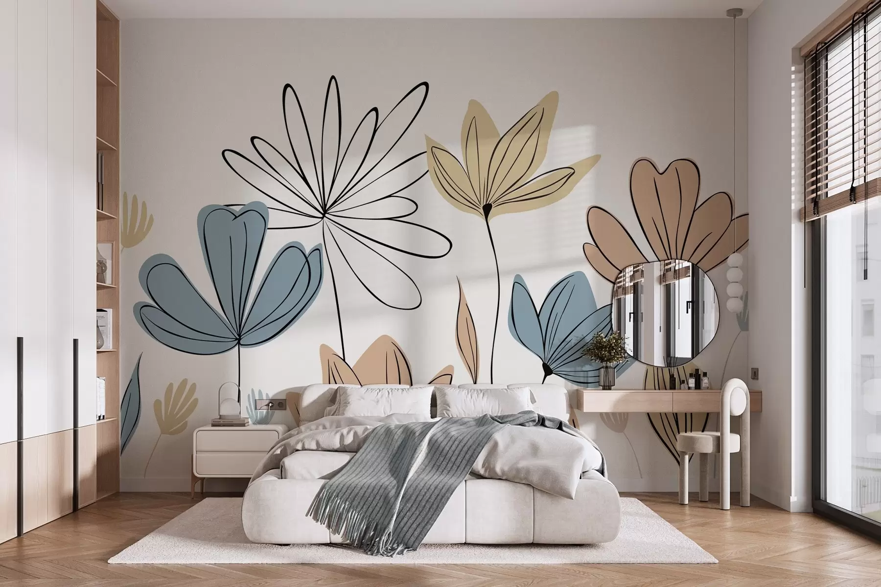 Fototapete Abstrakte Blumen w05191v1