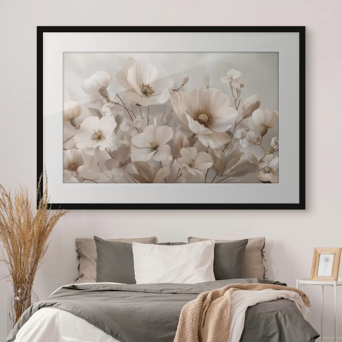 Poster Große Blumen auf hellem Hintergrund f47645