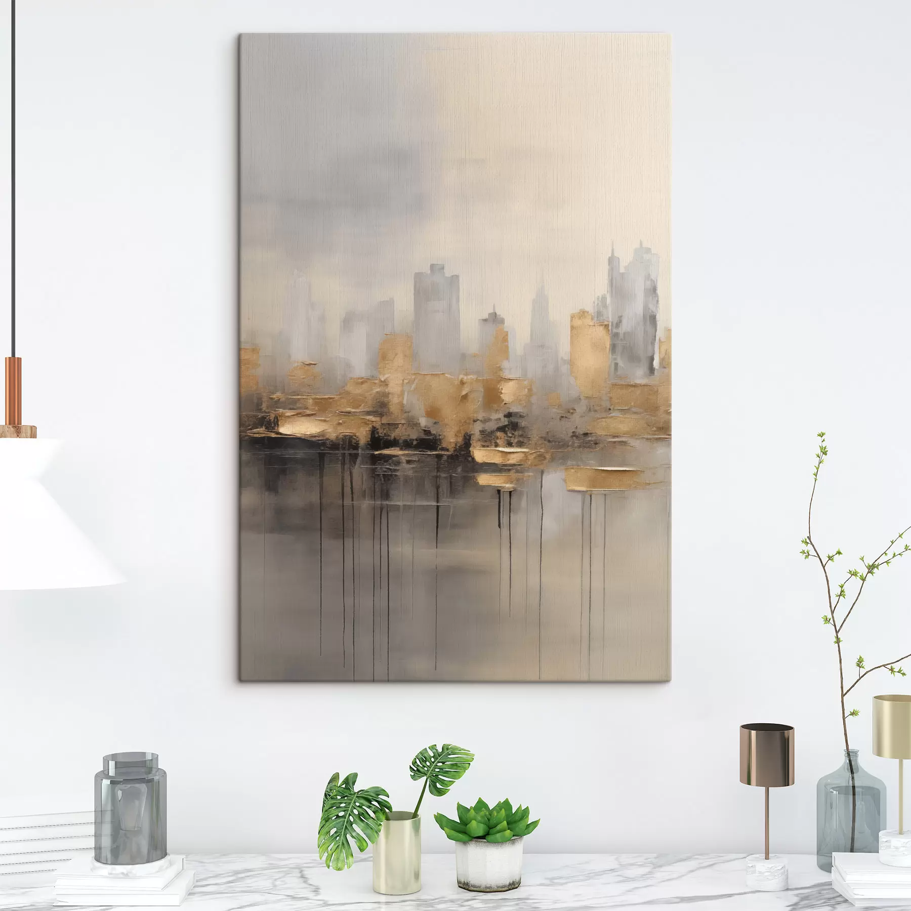 Fototapete Eine Stadt in ruhigen Farbtönen s47672