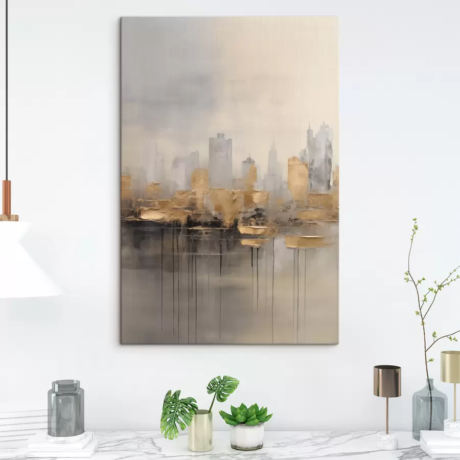 Fototapete Eine Stadt in ruhigen Farbtönen s47672